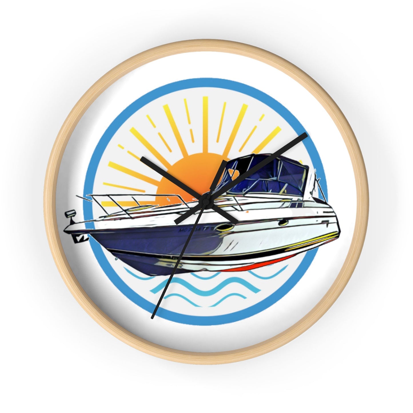 Custom Boat Design Wall clock - Personalized Boat Accessories - Makes a great gift!