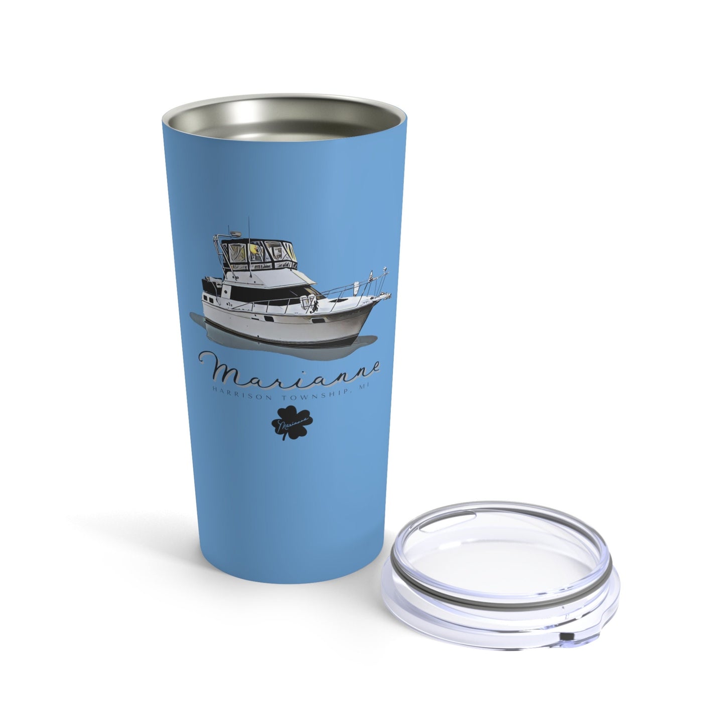 Stainless Steel Tumbler | Insulated Mug with Custom Boat Name Decal | Personalized Boat Accessories - Makes a great gift!