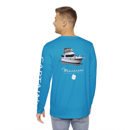 Custom Boat Image PREMIUM Performance Shirt for Boating | Captain Shirt | Design with your Name and Nautical Logo | Makes a Great Gift!